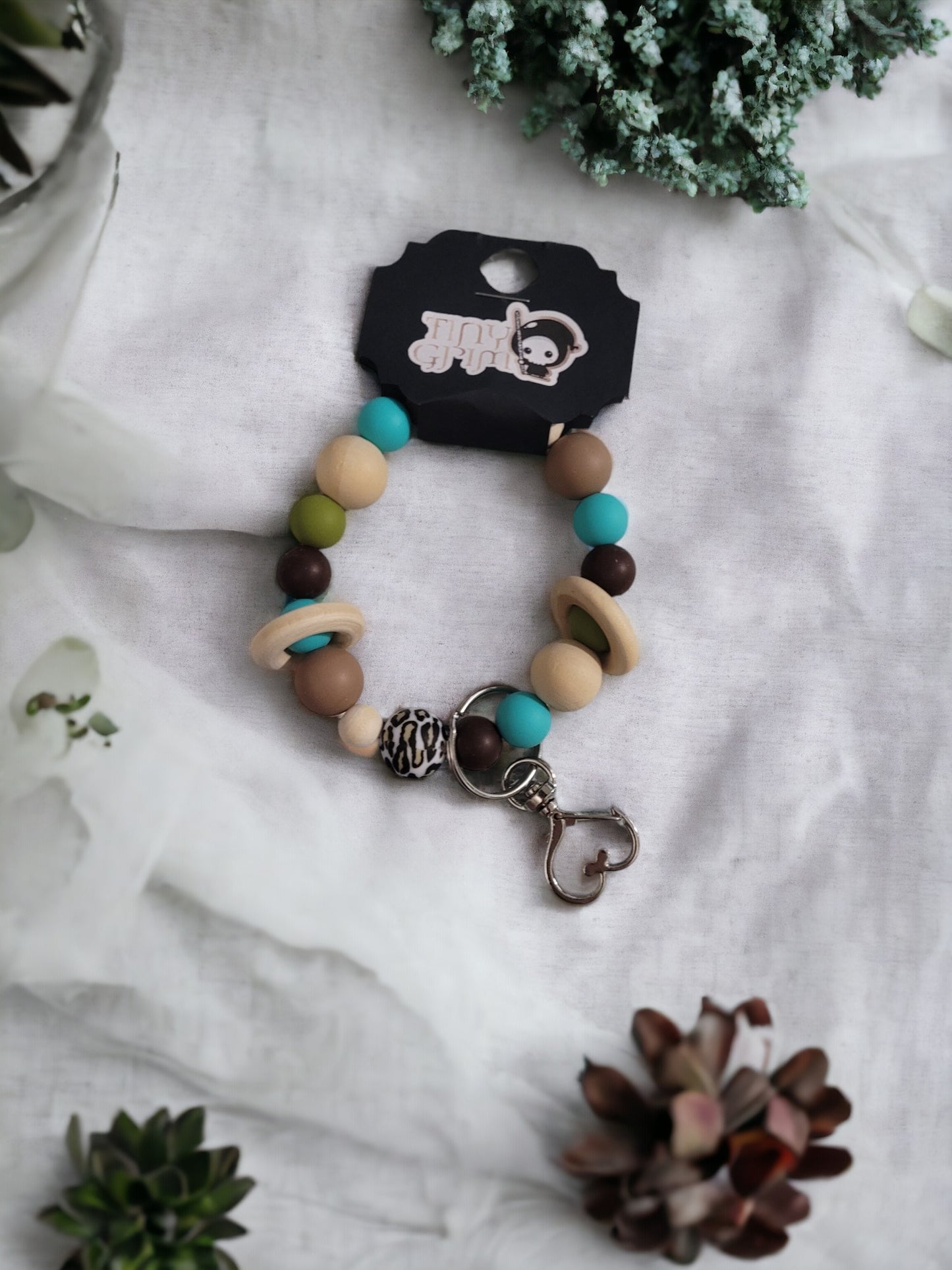 Large Snow Leopard KeyChain Teether