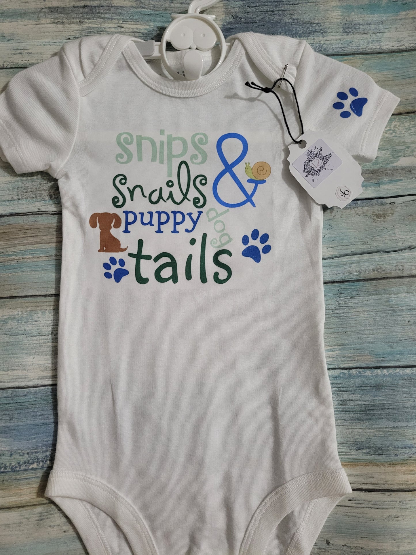 Snail and Dog Tails Onzies