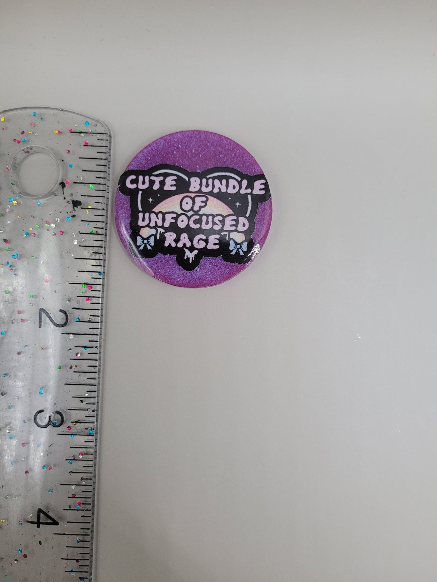Cute Rage Badge Face