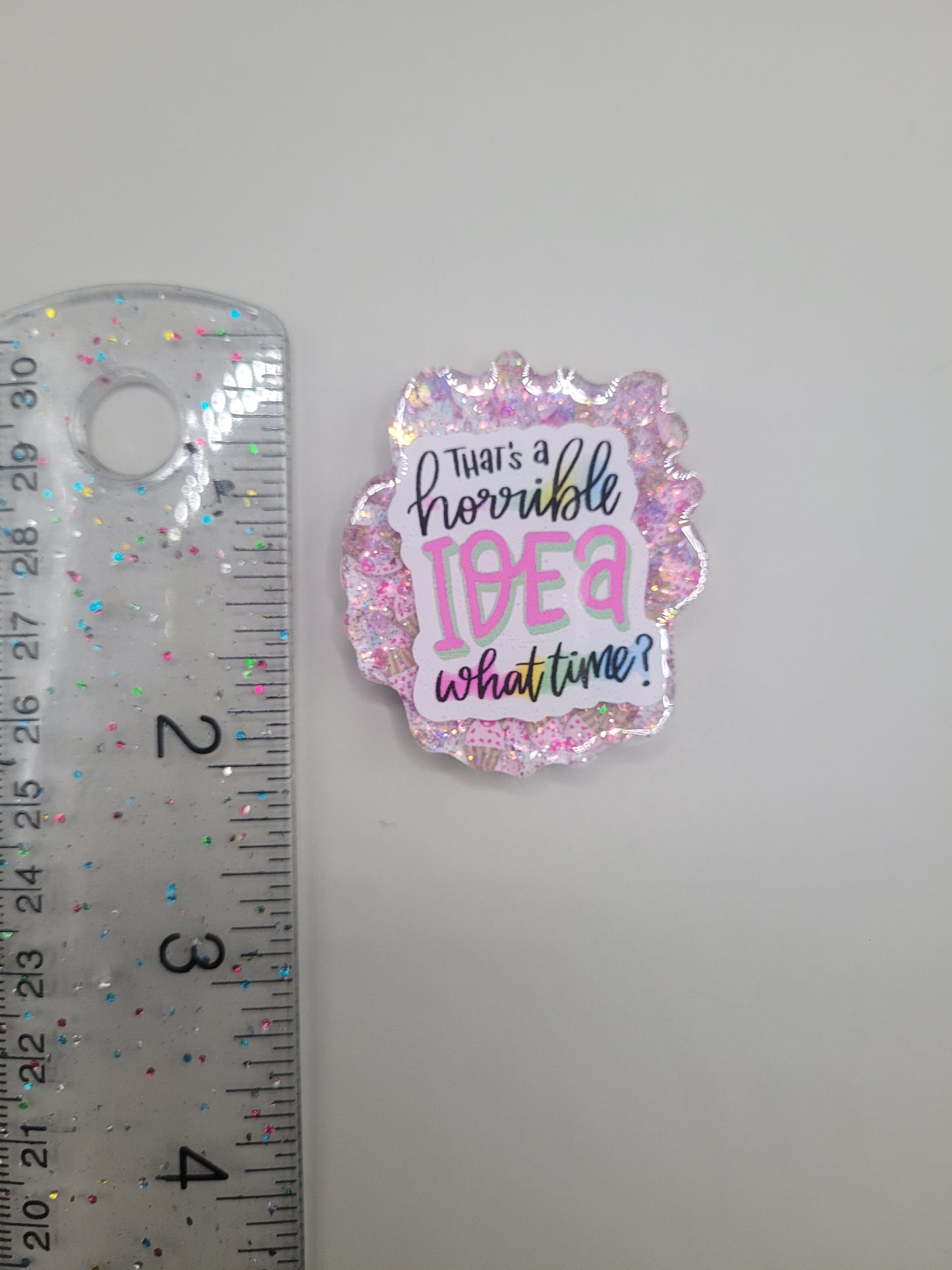 Horrible Idea Badge Face