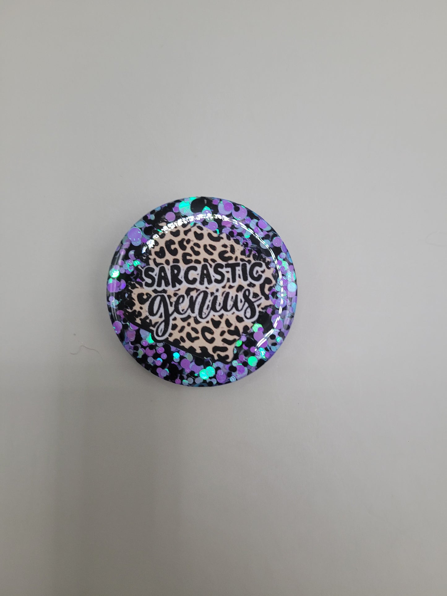 Sarcastic Genuis Badge Face