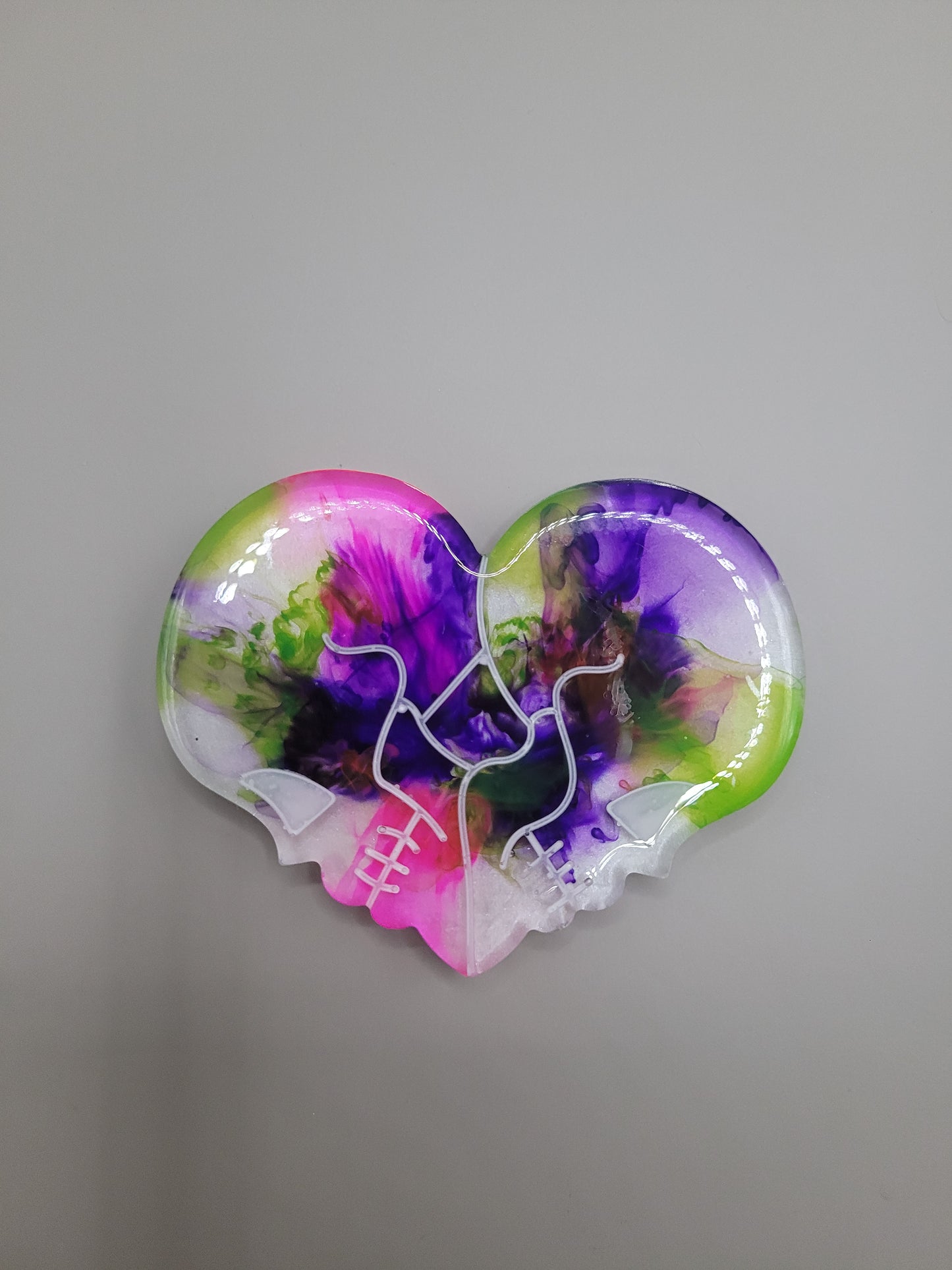Skeleton Heart Badge Face