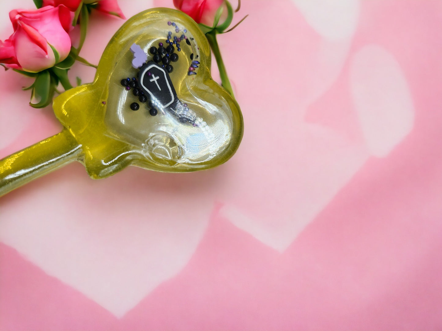 Yellow Heart Mini Quiet Rattle