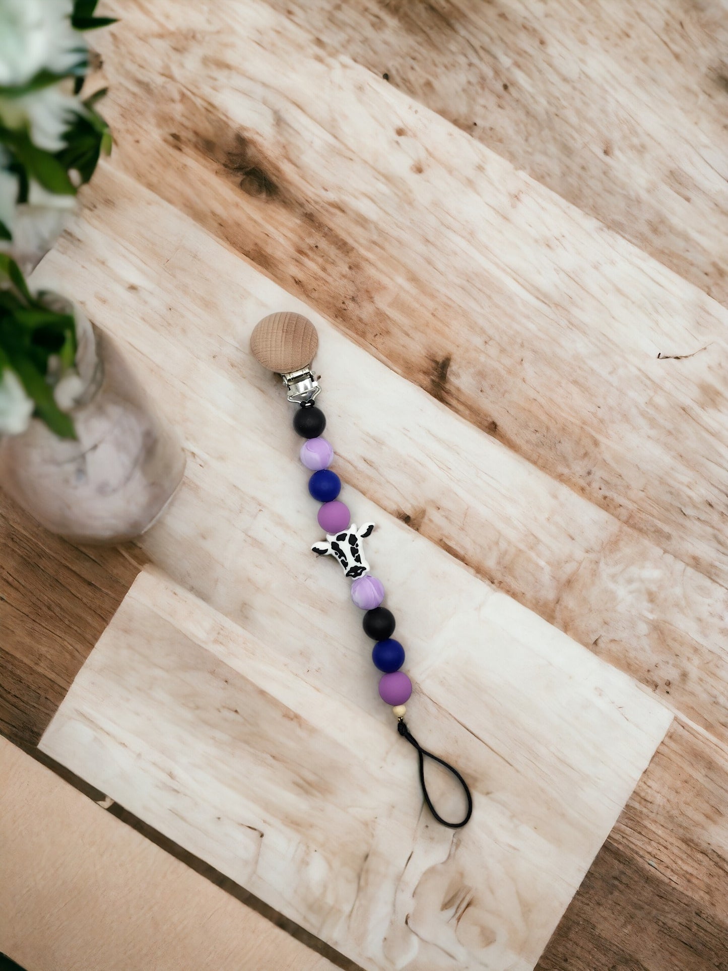 Focal Bead Pacifier Clip