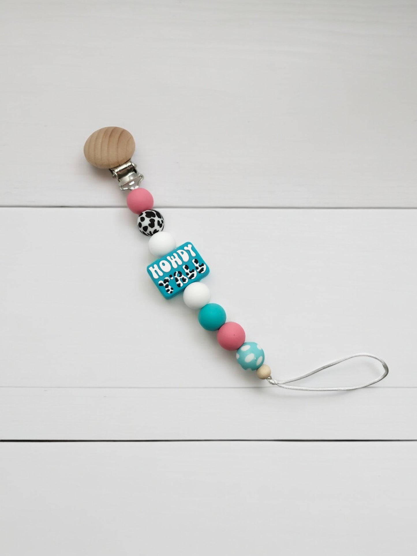Focal Bead Pacifier Clip
