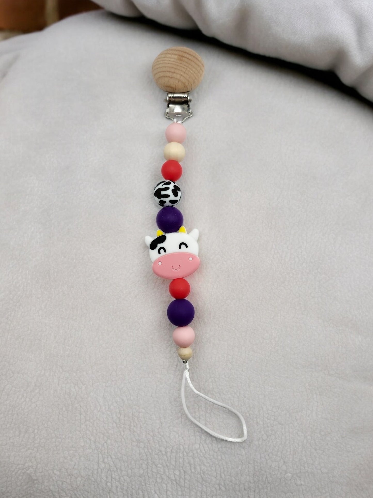 Focal Bead Pacifier Clip