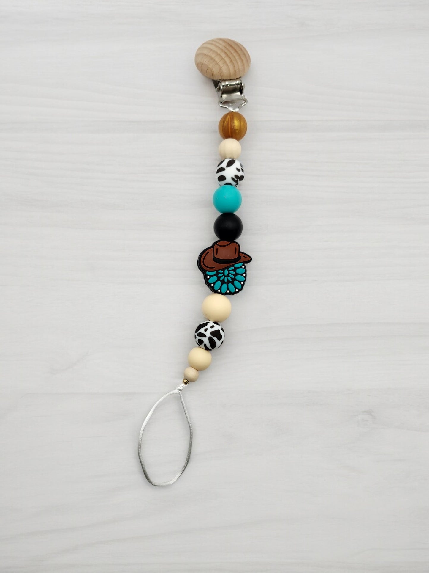 Focal Bead Pacifier Clip