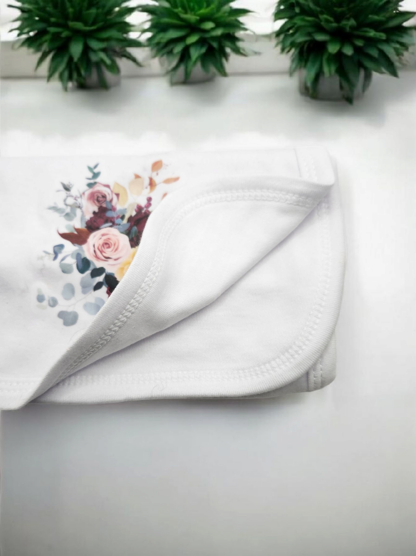 Rustic Floral Burp Cloth
