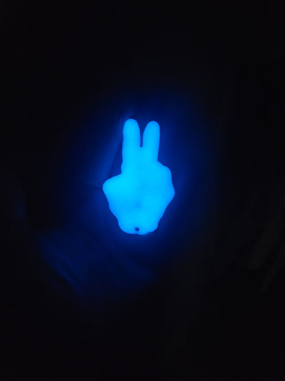 Peace Skeleton GLOW Badge Accessory