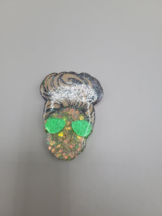 Cool Chick Badge Face