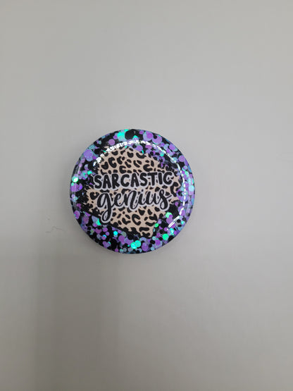 Sarcastic Genuis Badge Face
