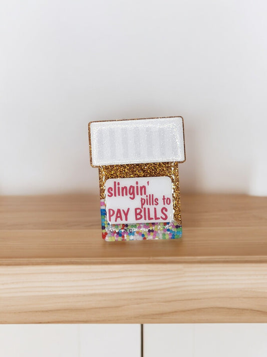 Slingin Pills Badge Face
