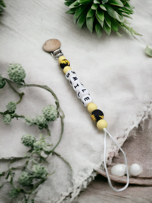 Focal Bead Pacifier Clip