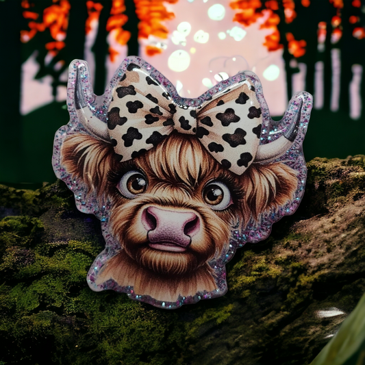 High Land Cow Badge Face